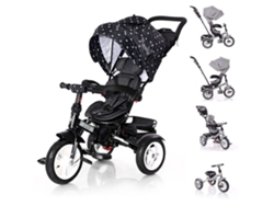 Triciclo Evolutivo Con Capota Y Asiento Reversible Neo Air De Lorelli - Black Crown
