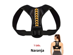 Cinturón ajustable para corrección postural de hombros y espalda, fabricado en algodón y neopreno. Mdug (naranja, talla 3XL).