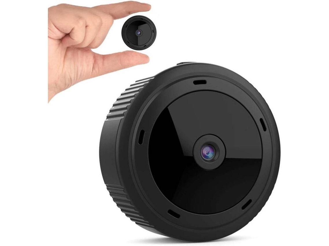 Mini cámara espía W10 1080P HD Wifi Visión nocturna Detección de movimiento DVR Aplicación portátil Negro Yizhood