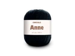 Hilo de crochet Anne Circle 500 g 147 g Negro 8990