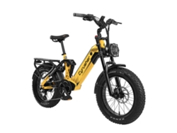 Bicicleta eléctrica Cyrusher Kommoda Pro con neumáticos anchos de 20 pulgadas, motor de 250 W y batería de 52 V 20 Ah.