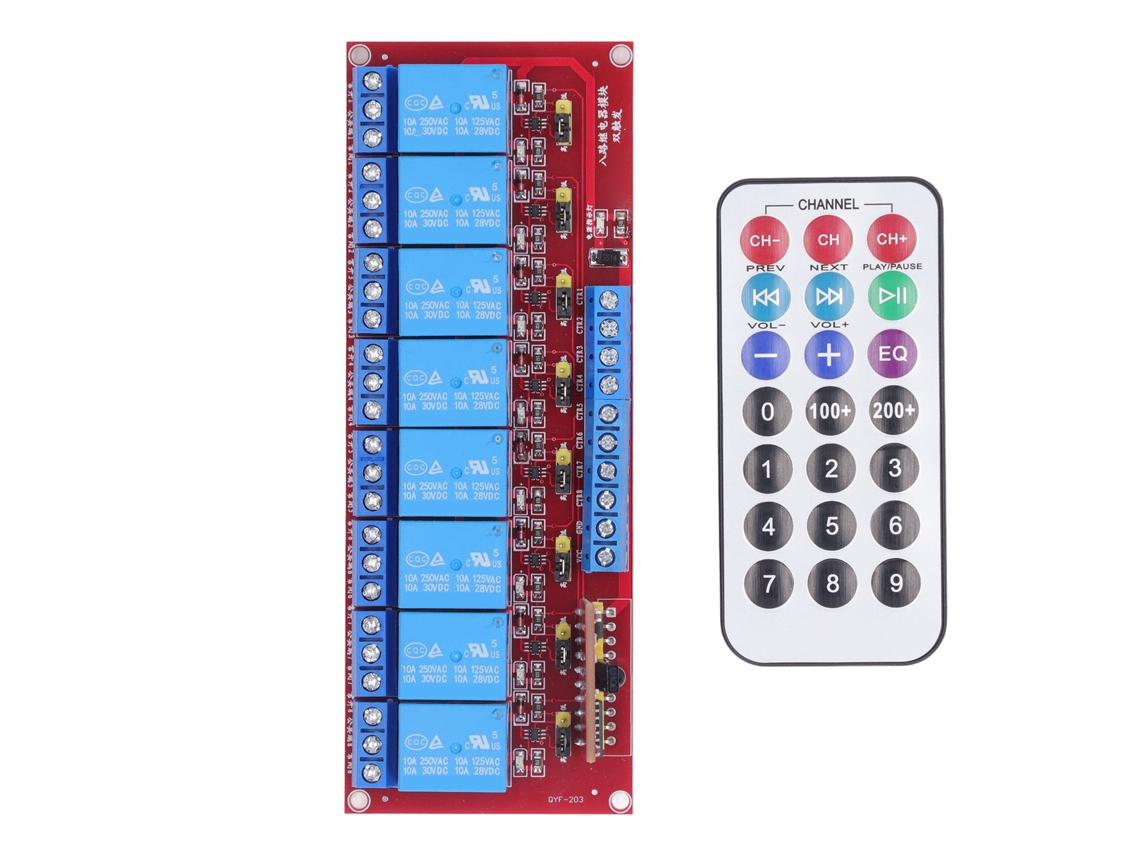 Panel receptor de radio universal infrarrojo Sunflare de 8 canales, 10 A, 5 V