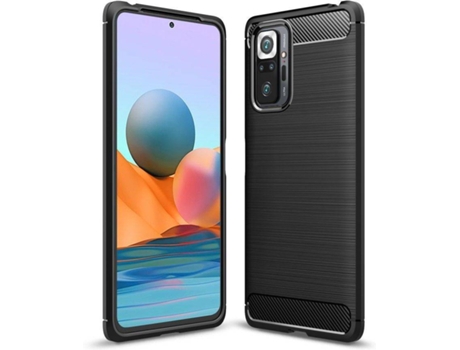Carcasa + Protector Xiaomi Redmi Note 10 Pro HFS-HOUSE Carbone Negro