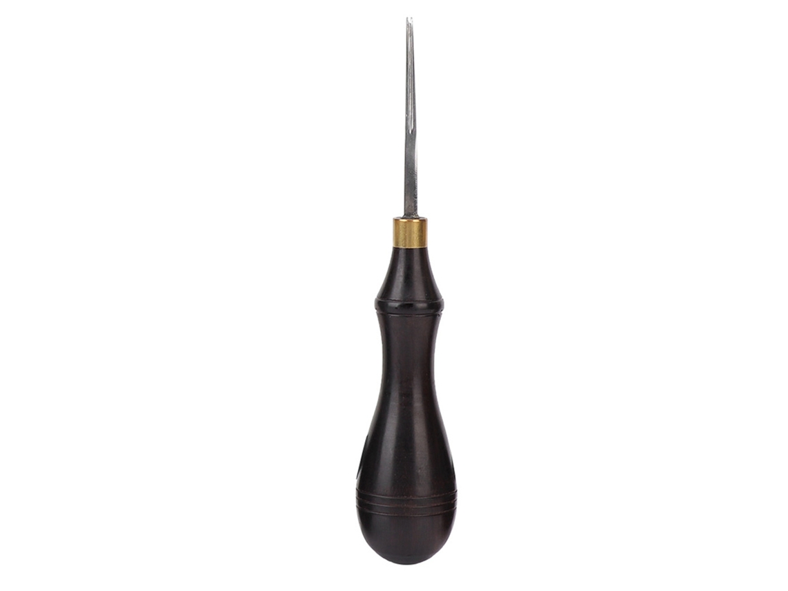 Herramienta para bordes de cuero de 0,7 mm, acero negro, madera, bricolaje
