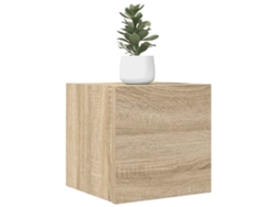 Muebles de TV de pared (2 unidades, 30,5 x 30 x 30 cm), roble Sonoma, DKD HOME DECOR