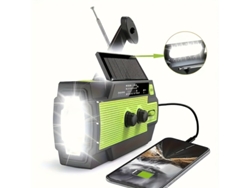Radio solar de emergencia multifuncional de 4000 mAh con generador de energía y linterna Cuich