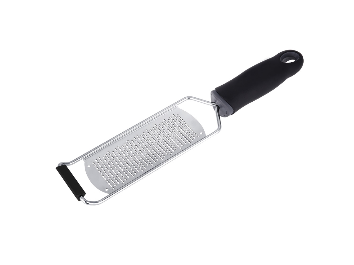 Rallador de queso premium, material antideslizante, mango ergonómico con tapa extraíble para cocina y comedor.