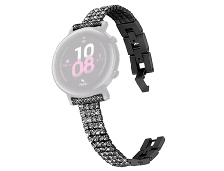 Correa de metal decoración de diamantes de imitación de cuatro filas para Samsung Galaxy Watch 5 40mm/44mm/Watch 5 Pro 45mm - negro