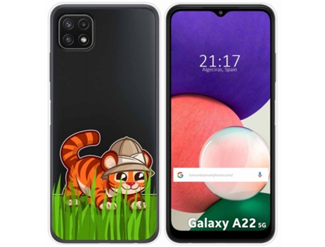 Carcasa Samsung Galaxy A22 5G TUMUNDOSMARTPHONE Dibujos Transparente Multicolor
