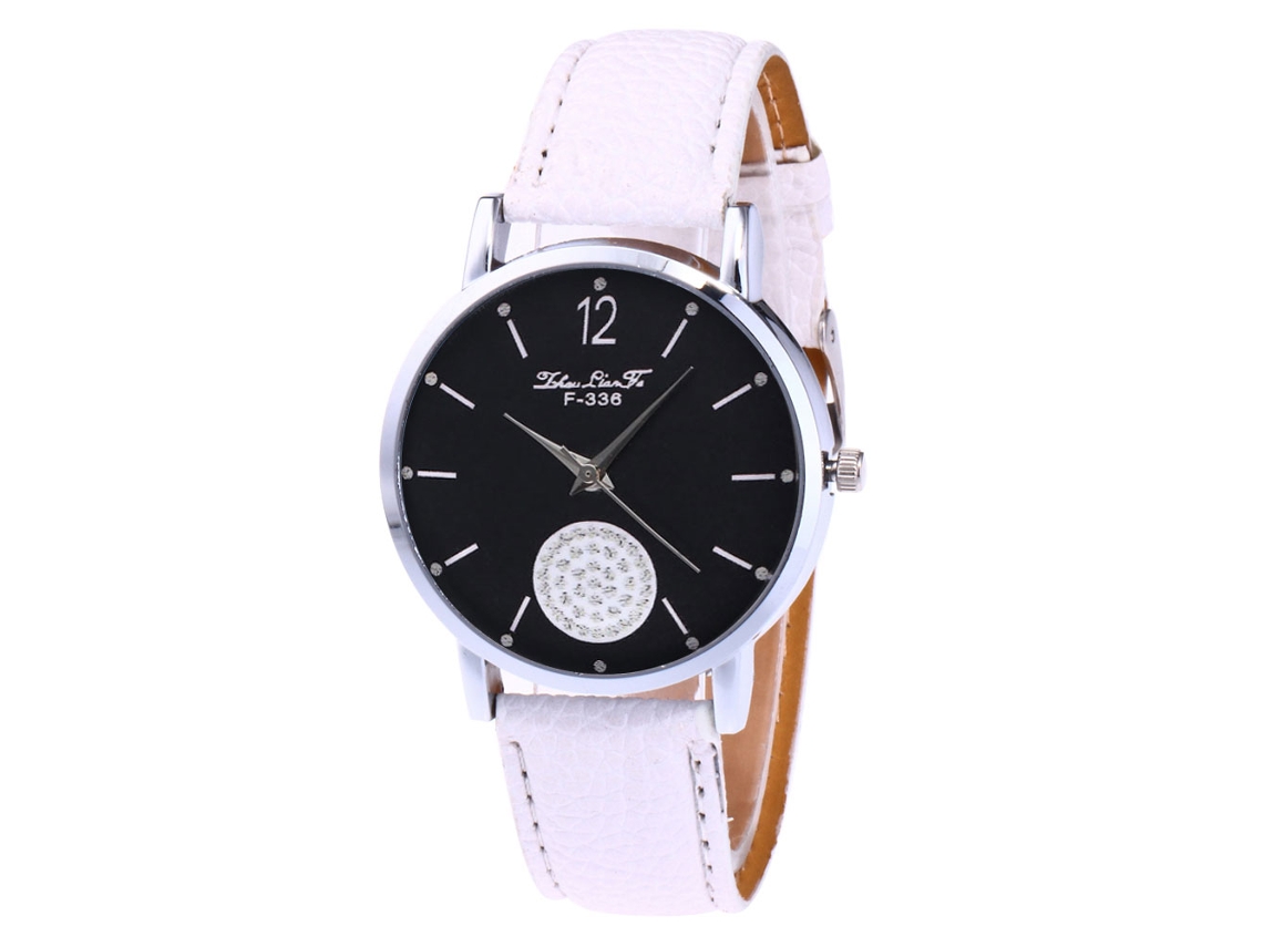 Reloj De Pulsera Analógico De Cuarzo Con Correa De Pu Para Mujer Zhoulianfa (blanco)