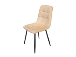 Silla Ancha De Terciopelo En Color Beige.