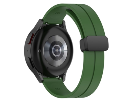 Correa de Silicona hebilla magnética para Samsung Galaxy Watch 5 40mm/44mm/Watch4 40mm/44mm/Huawei Watch GT 3 42mm/Garmin Venu2 Plus - verde intenso