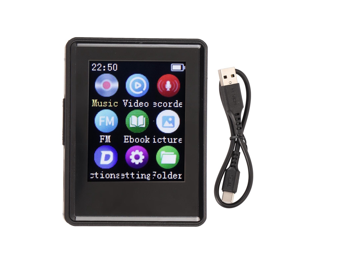 Reproductor Portátil De Mp3 Y Mp4 Con Bluetooth 5.0, Pantalla De 1,77 Pulgadas, Sonido Hifi, Función De Grabación, Almacenamiento De Libros Electrónicos Y 8 Gb De Almacenamiento.