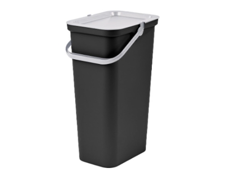Cubo de Basura para Reciclaje Tontarelli Moda Negro Blanco 38 L