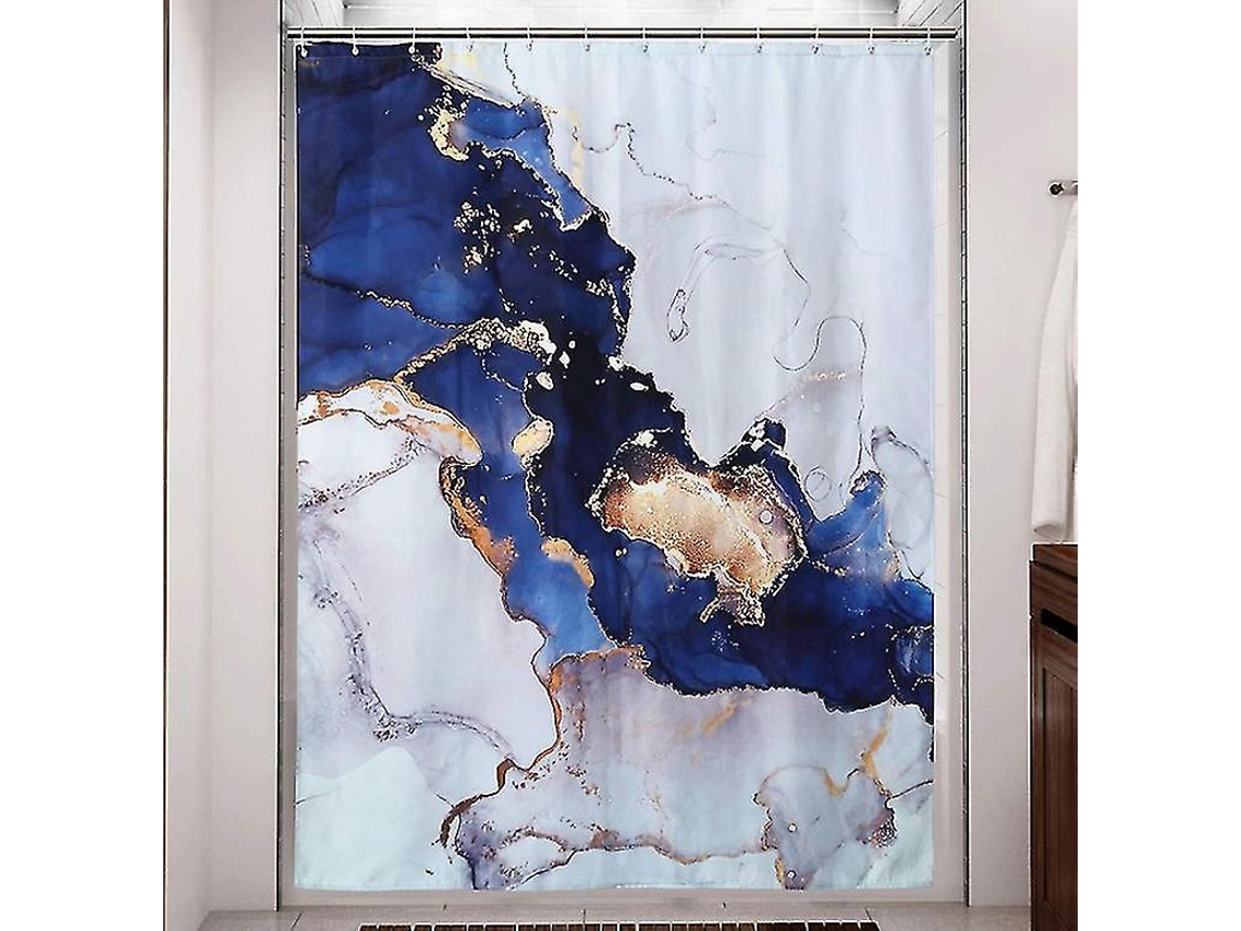Cortinas de ducha de tela impermeables, disponibles en todos los tamaños, color azul Jortmrd