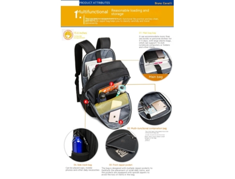 Mochila para hombre, mochila para ordenador portátil, mochila grande con puerto de carga USB, mochila informal, gris (estándar)
