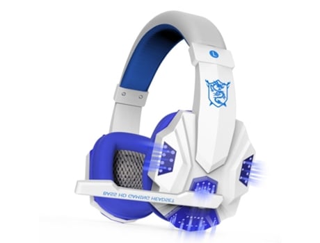 Auriculares Gaming Pc780 2.2M con micrófono Estéreo ligero Graves profundos para PC Computadora Gamer Laptop White Glow Blue