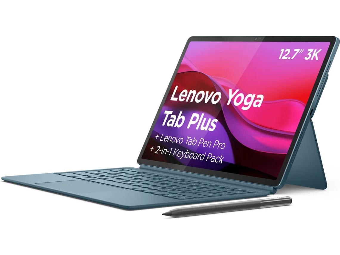 Tablet LENOVO Yoga Plus TB520FU (12.7'' - 256 GB - RAM: 16 GB - Azul) + Bolígrafo + Teclado