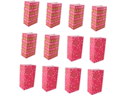 Bolsas de Papel Kraft para Dulces Navideños Gokoco (12 Unidades)