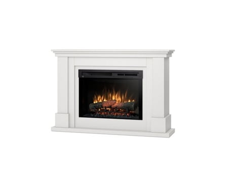 Chimenea eléctrica LED de pie LUENA 26' Blanco mate 120 x 82 x 31 OUTINFIRE