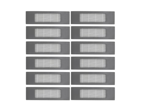 Juegos de filtros de repuesto para aspiradoras robot Ecovacs Deebot Ozmo 920, 950, T5, T8 Aivi, paquete de 12