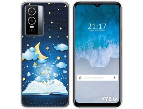 Carcasa para Vivo Y76 5G TUMUNDOSMARTPHONE Dibujos Libro Cuentos Multicolor