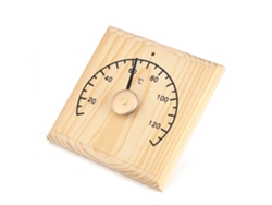 Termómetro de madera para sauna, para montaje en pared, con pantalla de 0 a 140 °C.