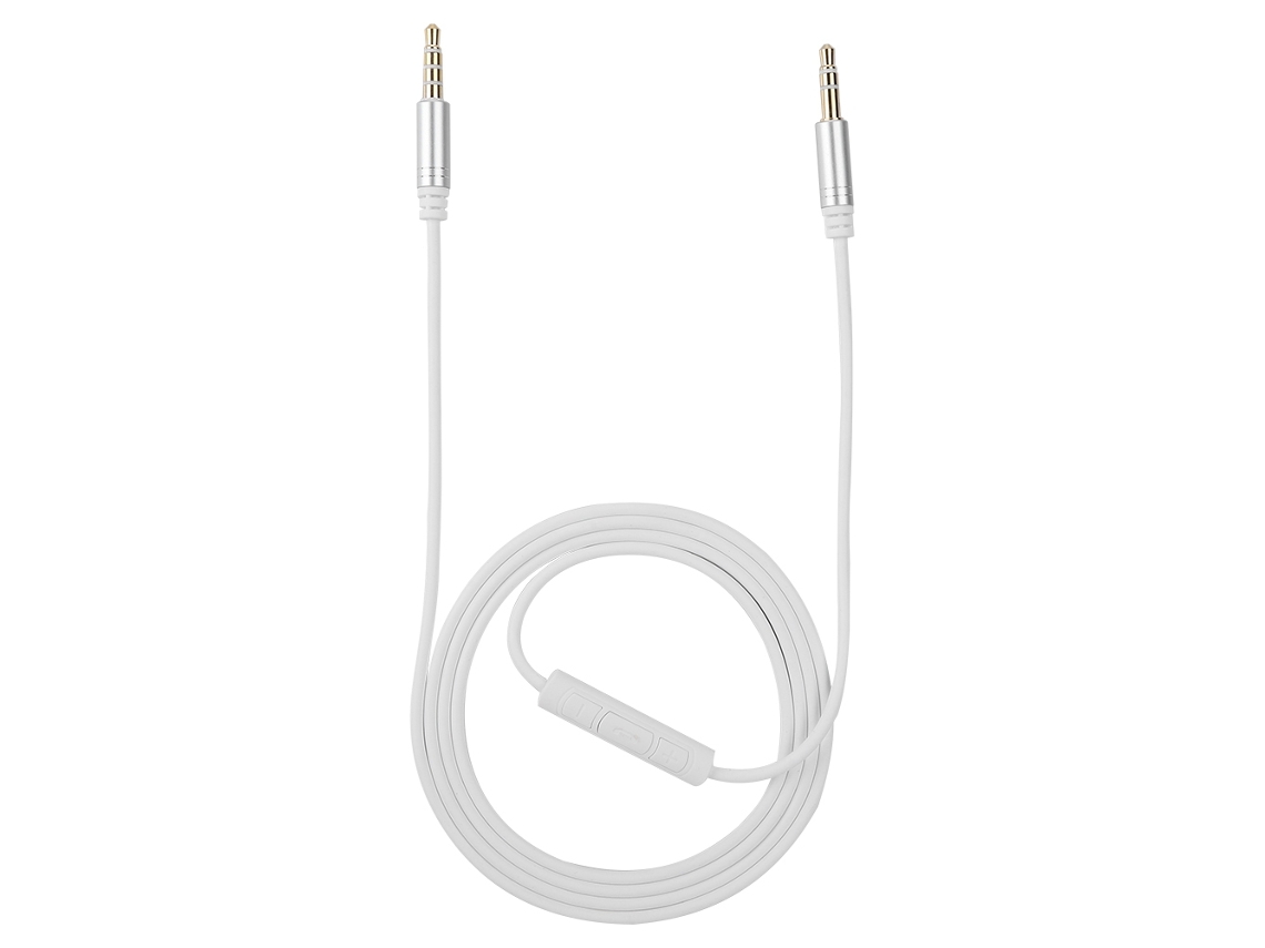 Cable De Audio Aux Para Coche Con Micrófono Y Control De Volumen Cableado