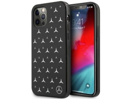 Carcasa Apple MERCEDES iPhone 12, 12 Pro Hardcase Negro