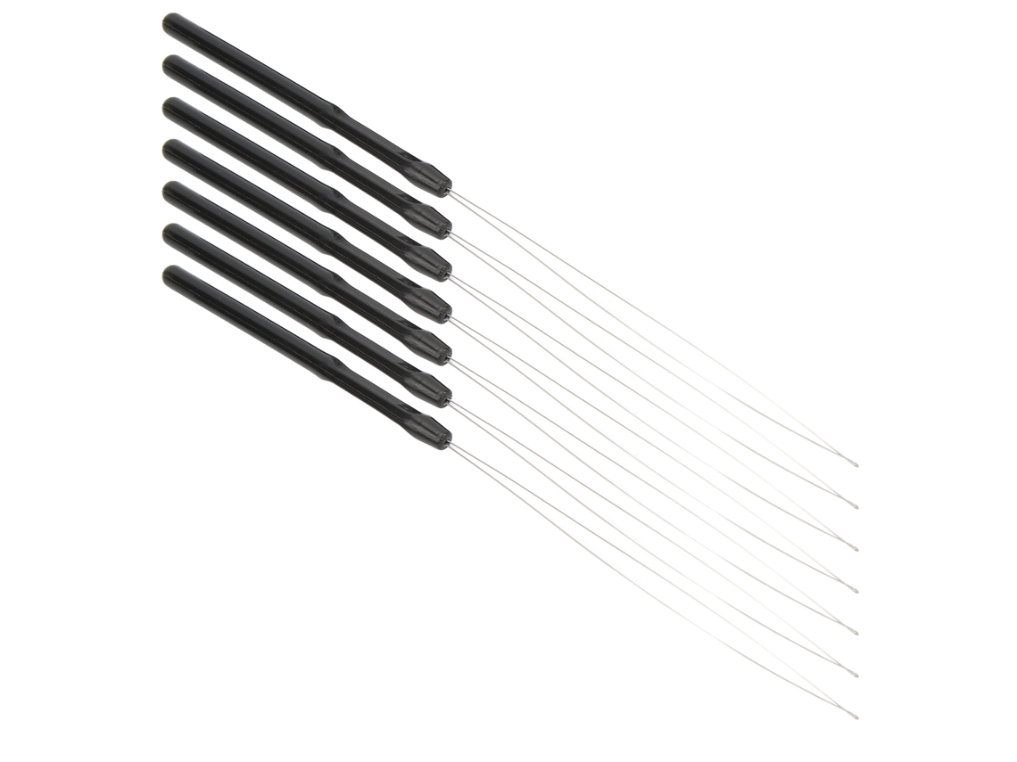 Agujas para extensiones de cabello con lazo de plástico, ligeras y prácticas para uso doméstico y de salón.