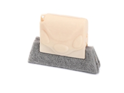 Escoba Baok para limpiar grietas y hendiduras, una herramienta manual para limpiar rincones en hogares, baños, cocinas y automóviles, estilo pata de oso, color beige.