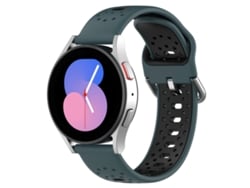 Bracelete Para Samsung Galaxy Watch (42mm) - Silicone Respirável Duas Cores (20mm) - Verde Oliva + Preto