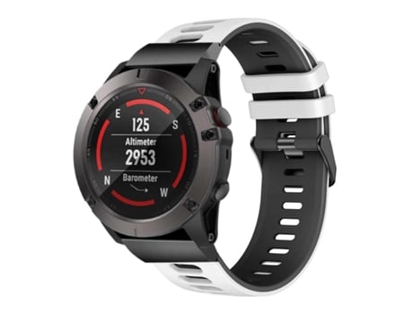 Correa Pioneer para Garmin Instinct Solar Tactical Edition Blanco y Negro