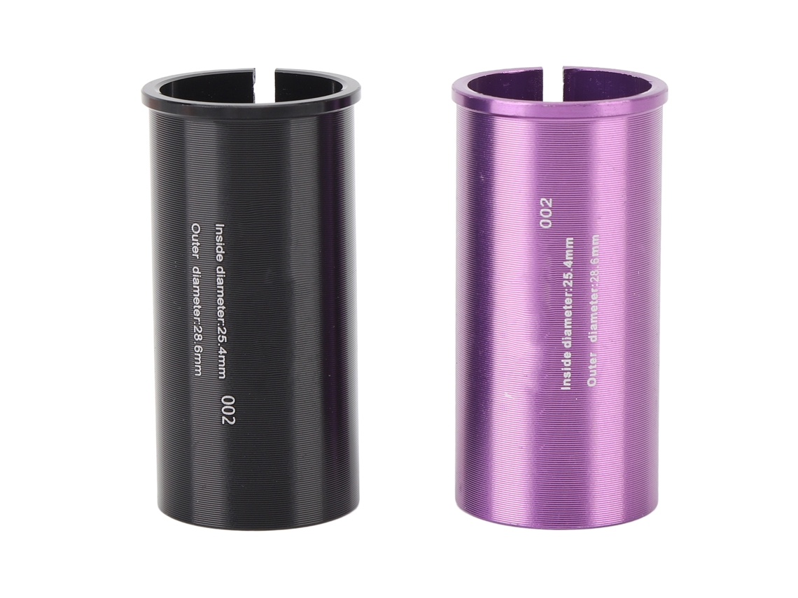 Adaptador De Calza De Aluminio Cnc De 25,4-28,6 Mm Para Bicicleta Con Revestimiento Texturizado