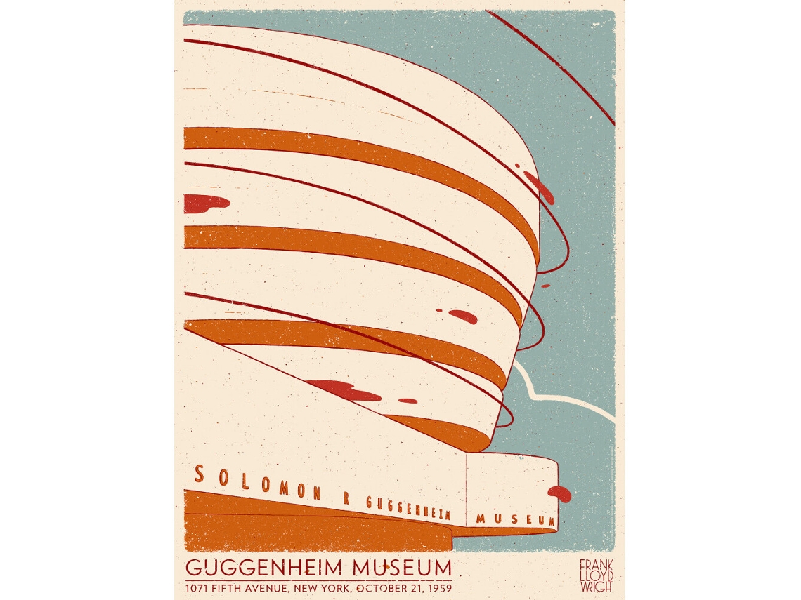 Póster edición limitada serigrafía PLAKAT Guggenheim Museum