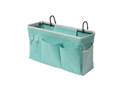 Bolsa organizadora para mesita de noche, almacenamiento colgante para literas y camas de hospital, gafas, libros, teléfonos móviles y llaves.