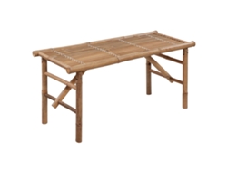 Maison Exclusive - Banco de jardín plegable con cojín de 118 cm, bambú