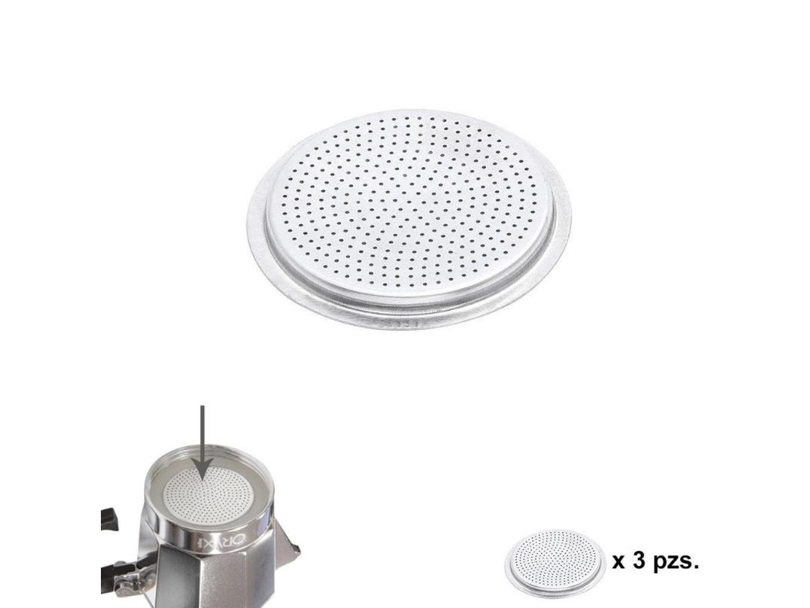 Filtro Cafetera Aluminio Classic / Inducción 9 Tazas (3 Unidades) ORYX