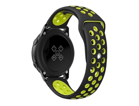 Correa de Silicona bicolor para Samsung Galaxy Watch Active - negro/amarillo