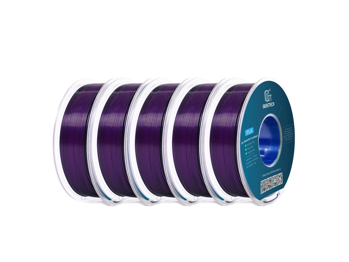 Filamento 3D, material PLA, alta resistencia, azul, morado, negro, OEM