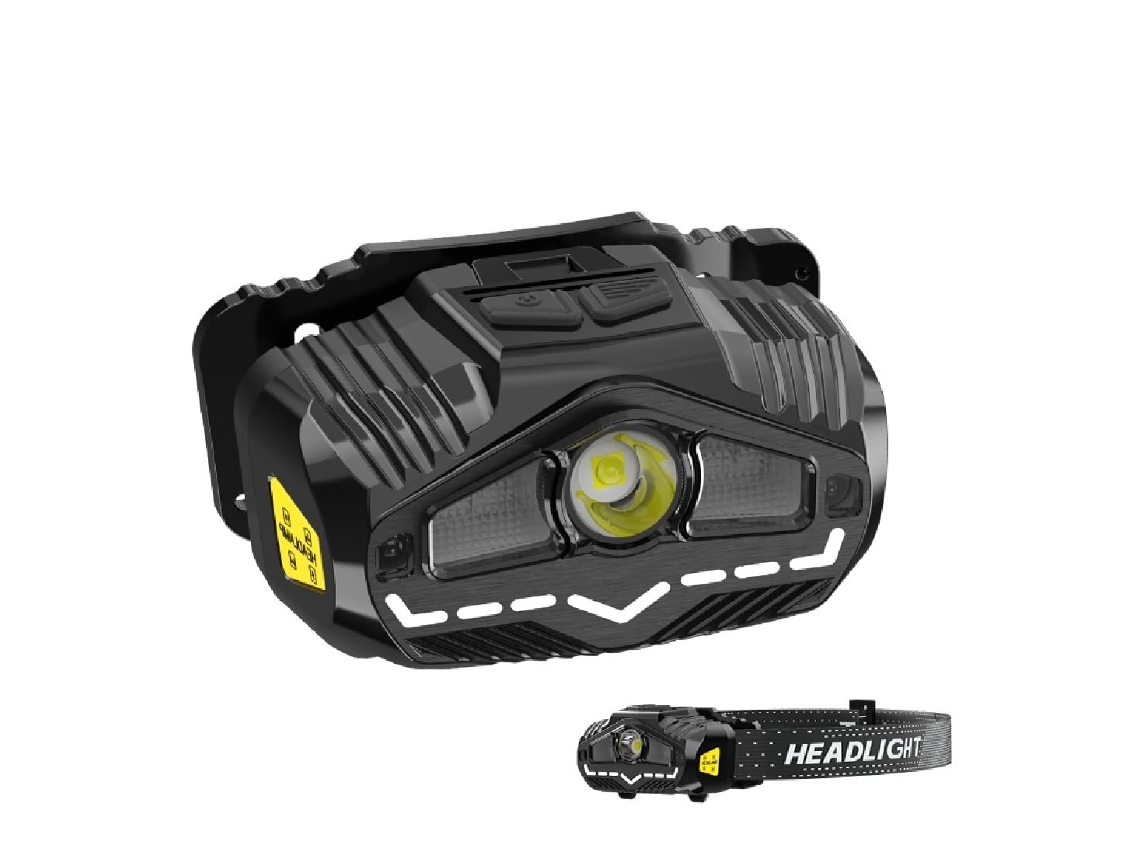 Linterna frontal recargable con sensor de movimiento Ipx4 impermeable 5 modos linterna frontal con diadema YEMAESRE
