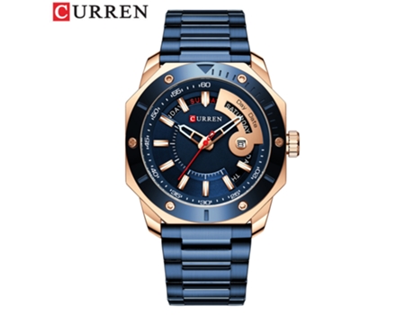 Relojes para Hombres, Relojes de Pulsera con Correa de Acero Inoxidable Reloj de Negocios con Calendario Impermeable para Hombres-Color 1 LUUCOZK