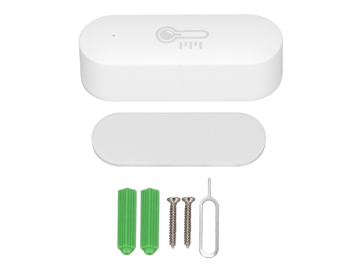 Sensor inteligente de temperatura y humedad con monitoreo inalámbrico por aplicación, notificaciones push para Tuya, Zigbee, hogar y oficina.