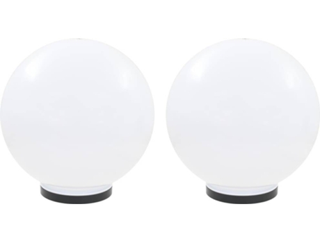 vidaXL Juego de lámparas de bola LED 2 piezas esféricas 40 cm PMMA