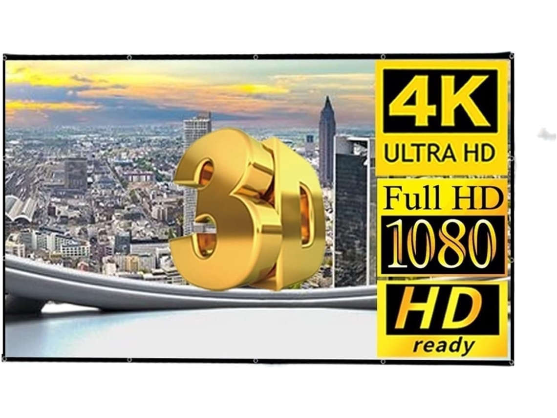 Pantalla De Proyección, Formato 4:3, 84 Pulgadas, Proyector De Películas Flexible, Plegable, Ideal Para