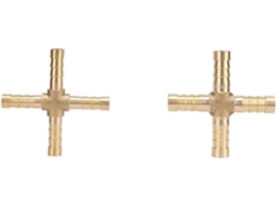 Conector De Tubería Latón 4 Vías 6 Mm 8 10 Latón