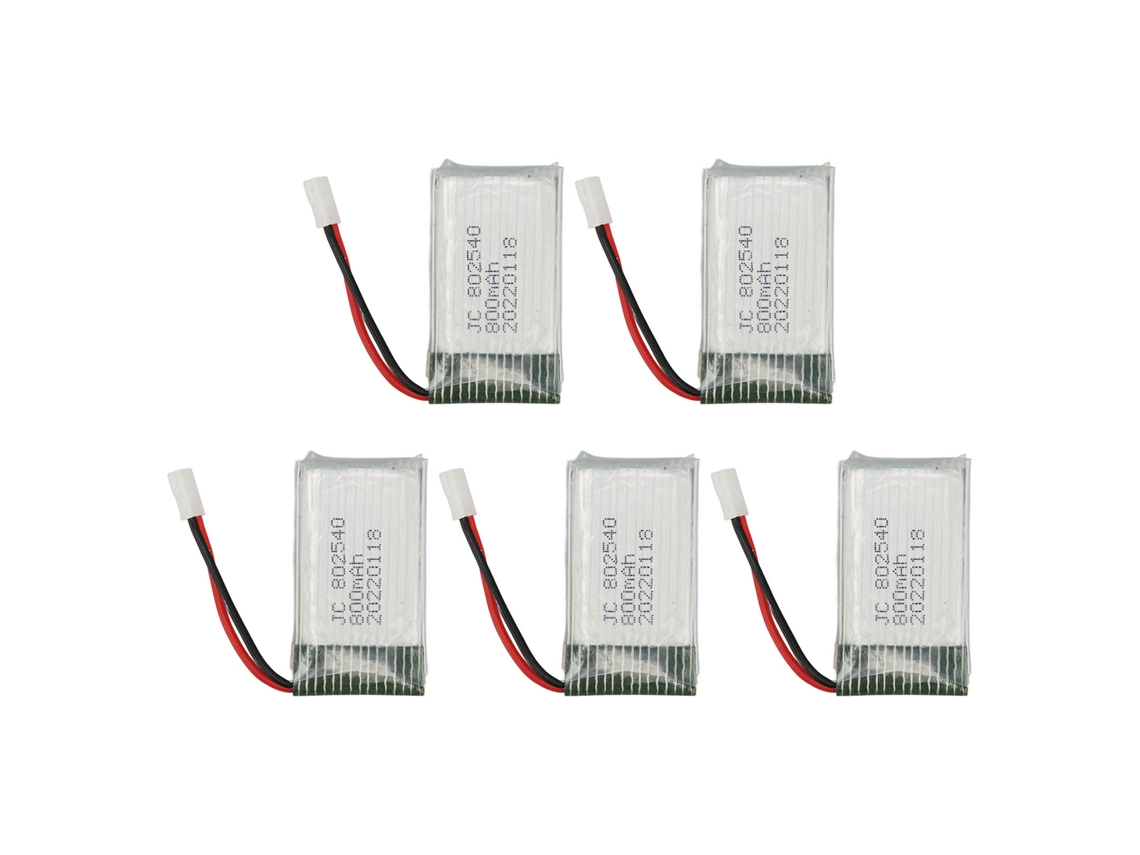 5 Baterías 802540 De 800 Mah Para Drones Rc De 3,7 V Para Syma X5c X5 X5sc X5sw M68 K60