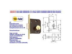 Yale azbe cerradura     47 fl 50x80 c-cuadra.embutir solo palanc