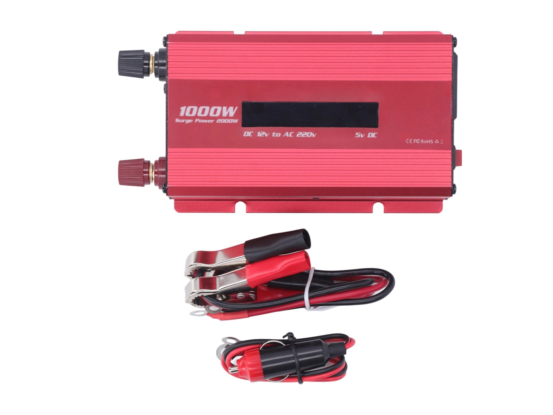 Inversor De Potencia 1000w Entrada Dc12v Salida Ac220v Con Socket Universal Y Puerto Usb Para Coche Rv Camión