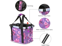 Cesta Plegable Para Bicicleta Con Transportín Desmontable Para Mascotas, Cesta Para Manillar De Bicicleta Con Asas Acolchadas.